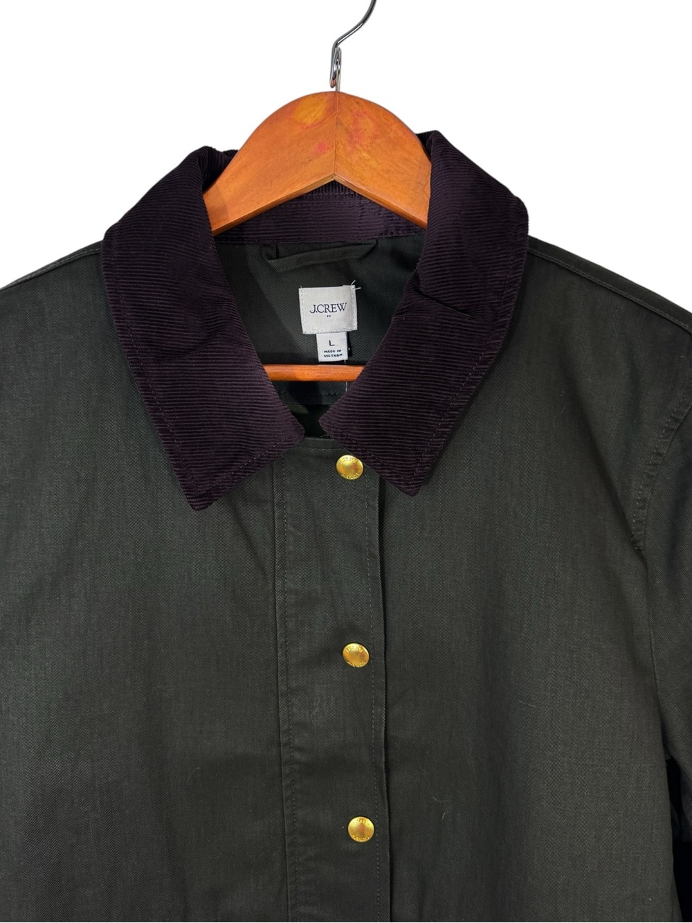 J. Crew Factory Classic Field Jacket in Olive and Brown Large NWT - Picture 5 of 12